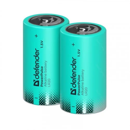 Батарейки Defender PowerPulse алкалиновая LR20-2BL (BL-2) 