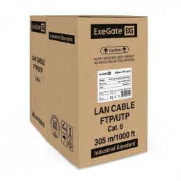 Кабель Exegate FTP, CAT 6, медь 4 пары 305м оранжевый (EX289279RUS)                                                                                                                                                                                       
