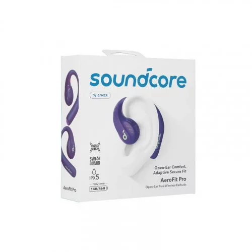 Беспроводные наушники с микрофоном Anker Soundcore AeroFit Pro фиолетовый 