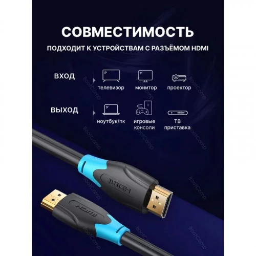 Кабель HDMI - HDMI Vention HDMI 2.0 (AACBI) 3 метра 