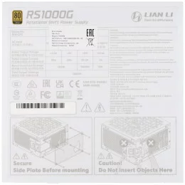 Блок питания LIAN LI RS GOLD 1000 [G9P.RS1000G.W000.RU] белый                                                                                                                                                                                             