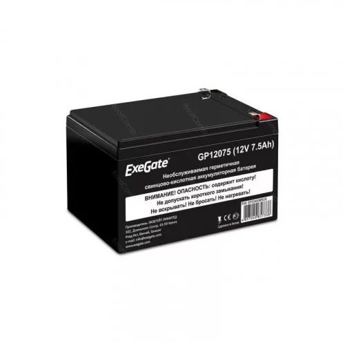 Батарея 12V/ 7,5Ah ExeGate GP12075 1227W клеммы F2 EP234538RUS 