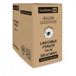 Кабель Exegate SFTP CAT 5E 305м, PVC, серый (EX281809RUS)                                                                                                                                                                                                 
