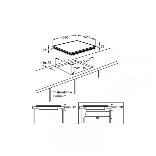 Поверхность электрическая Electrolux EHF6232FOK 