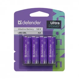 Батарейки Defender UltraPower LR6 алкалиновая LR6-4BL AA                                                                                                                                                                                                  