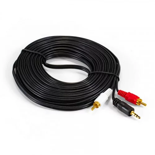 Кабель аудио (3.5mm Jack M - 2xRCA M) 10м ExeGate EX-CCA-458-10 EX294735RUS 