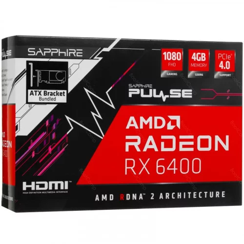 Видеокарта Sapphire AMD Radeon RX 6400 PULSE (11315-01-20G) 