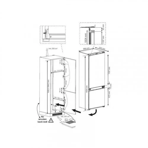 Холодильник встраиваемый BEKO BCNE 400E40SN 