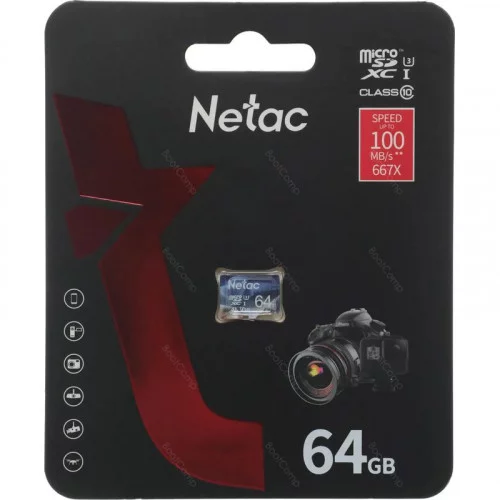 Память micro Secure Digital Card 64Gb Netac Ultra NT02P500ULT-064G-S 