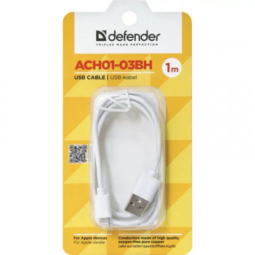 Кабель Defender ACH01-03BH белый (87479) 