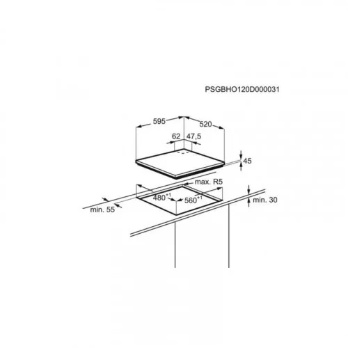 Поверхность газовая Electrolux KGG6456K 