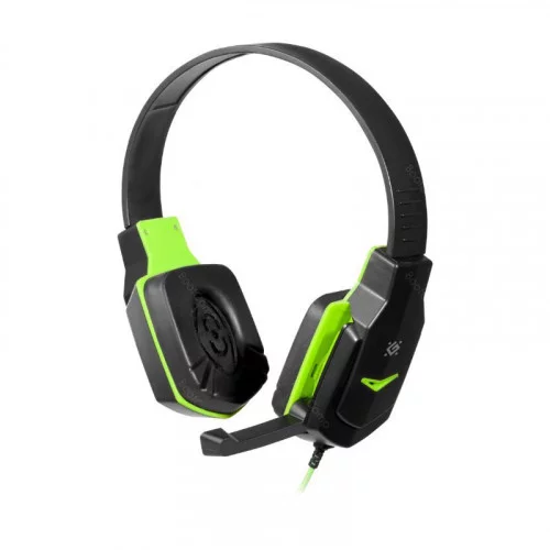 Наушники с микрофоном Defender Warhead G-320 чёрный+зелёный 