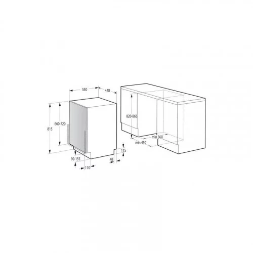 Машина посудомоечная встраиваемая GORENJE GV 520E10 