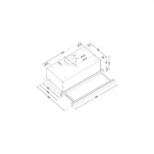 Вытяжка встраиваемая EVELUX TEL 60 W 