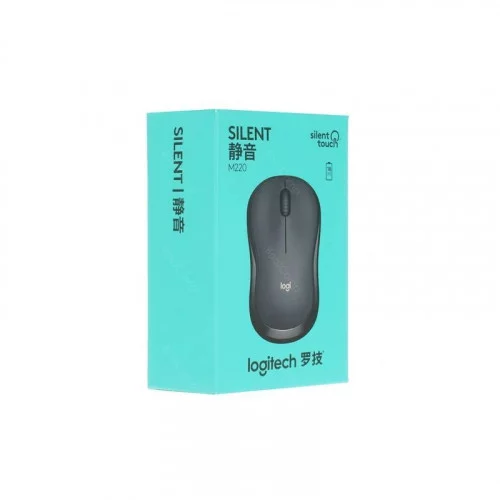 Беспроводная мышь Logitech M220 SILENT Charcoal/ серый USB (910-004895) 