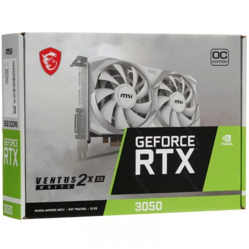 Видеокарта MSI Geforce RTX 3050 VENTUS 2X XS WHITE OC (RTX 3050 VENTUS 2X XS WHITE 8G OC) 