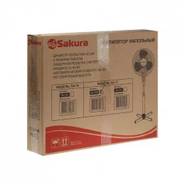 Вентилятор напольный Sakura SA-11BR чёрный/мятный                                                                                                                                                                                                         