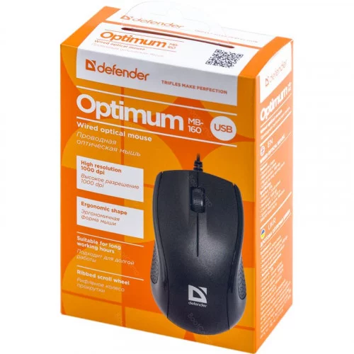 Мышь Defender Optimum MB-160 чёрный 