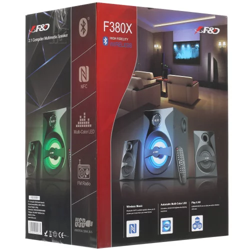 Колонки F&D F380X черный 