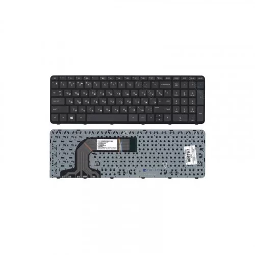 Клавиатура для HP Pavilion 17 17-E черная с черной рамкой 