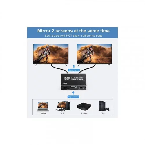 HDMI сплиттер на 2 порта KS-is (KS-737) активный 