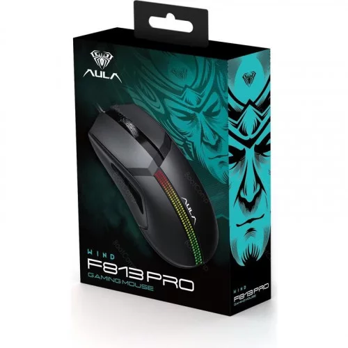 Игровая проводная мышь AULA F813 PRO черная 