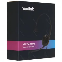 Проводная моногарнитура Yealink YHS34 Mono черный 2022                                                                                                                                                                                                    
