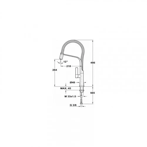Кухонный смеситель TEKA FO 997 (62997020FN) хром-черный 