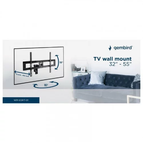 Крепление GEMBIRD WM-65RT-03 32”-65” 