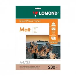 Бумага матовая A4 Lomond 230г/м2, 25лист. (0102050)                                                                                                                                                                                                       