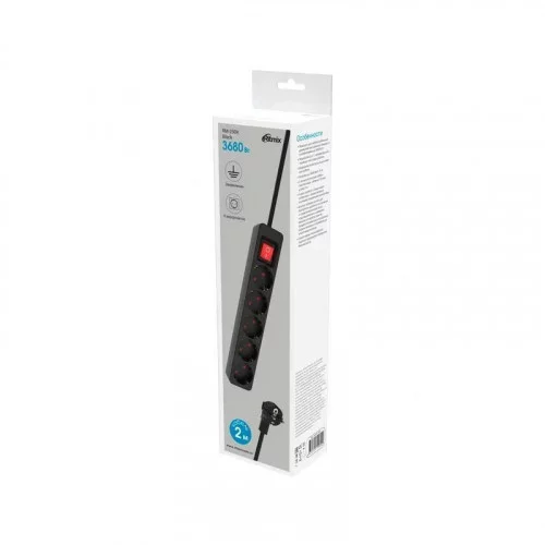 Сетевой фильтр 2м (5 розеток) RITMIX RM-250K 360Вт 