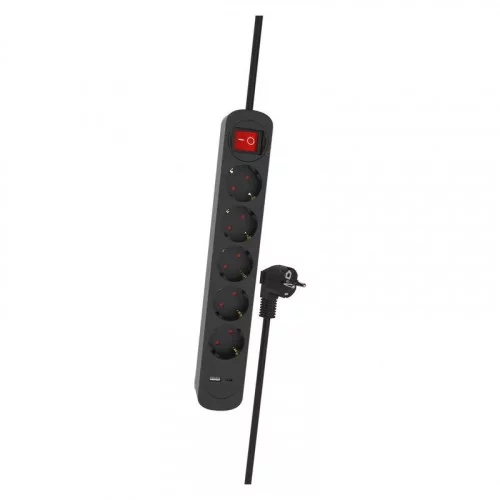 Сетевой фильтр 3м (5 розеток) RITMIX RM-351CK черный 