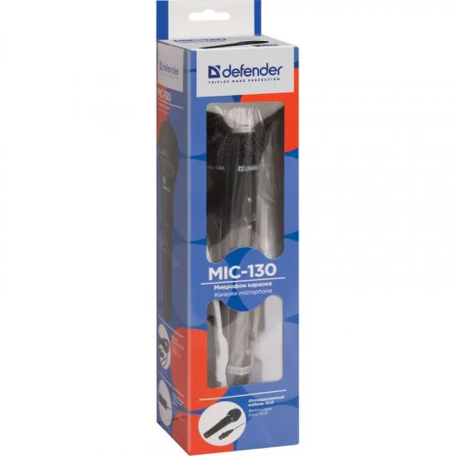 Микрофон Defender MIC-130 черный 