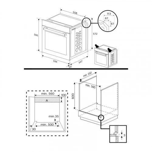 Духовой шкаф с добавлением пара Hotpoint HSTF 1231 JSAH BLG 