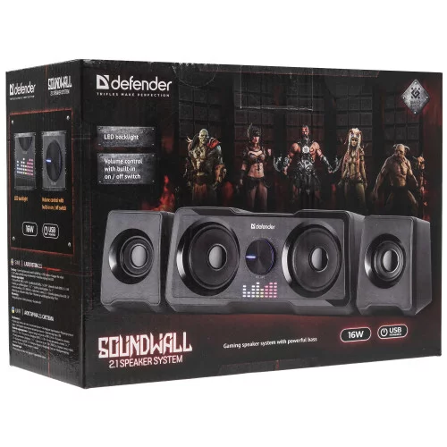 Колонки Defender Soundwall черный 