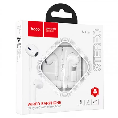 Гарнитура HOCO M1 Max crystal earphones for Type-C (белый) 