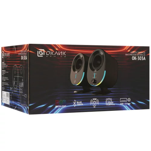 Колонки Oklick OK-303A черный 