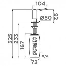 Дозатор OMOIKIRI OM-02-BN (4995008, латунь)                                                                                                                                                                                                               