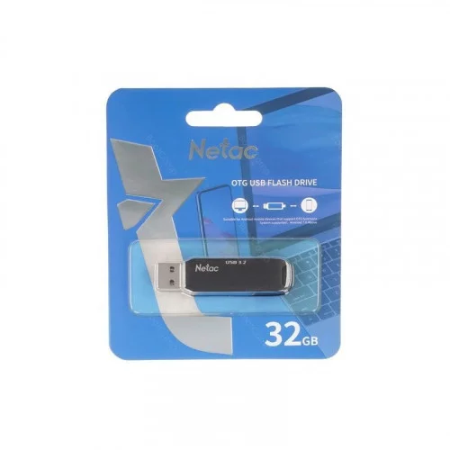 Память USB3.2+TypeC Dual Flash Drive 32Gb Netac US11 NT03US11C-032G-32BK 