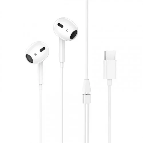 Гарнитура HOCO M1 Max crystal earphones for Type-C (белый) 