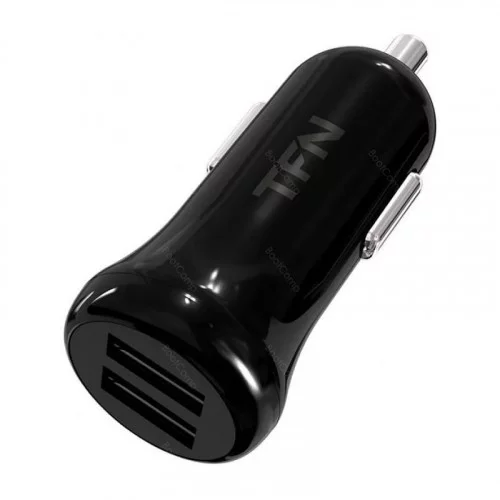 Автомобильное зарядное устройство TFN CC2U24ABK (2 USB/2.4A) черное 