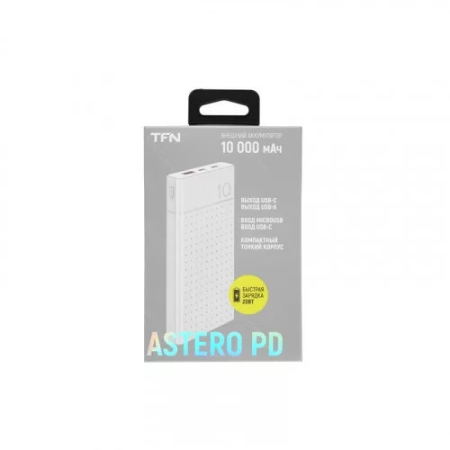 Портативная батарея TFN Astero PD TFN-PB-249-WH 10000мАч белая 