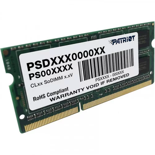 Оперативная память DDR3 SODIMM 4Gb 1600MHz Patriot 1.35V PSD34G1600L2S 