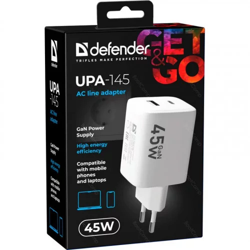 Сетевое зарядное устройство Defender UPA-145 белое 