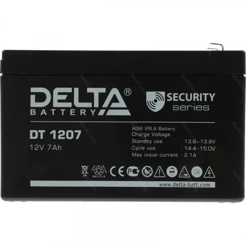 Батарея 12V/ 7,0Ah DELTA DT 1207 клеммы F1 