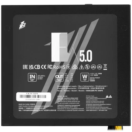 Блок питания 1STPLAYER FK 5.0 [PS-500FK] черный 