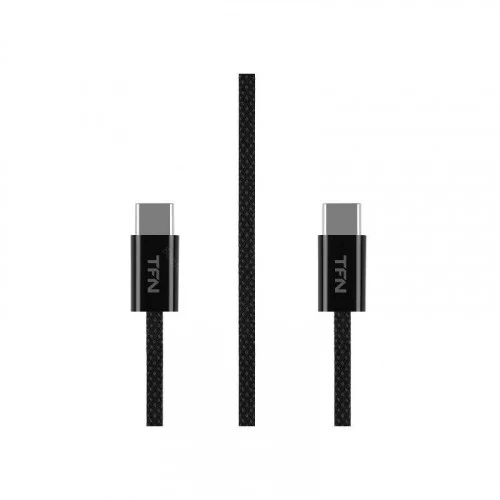 Кабель TFN TypeC - TypeC 60W 1.2м. черный (TFN-C-IP-CC12M-BK) 
