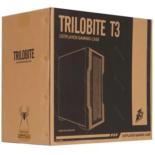 Корпус 1STPLAYER TRILOBITE T3-G (T3-G-BK-4F1) черный 