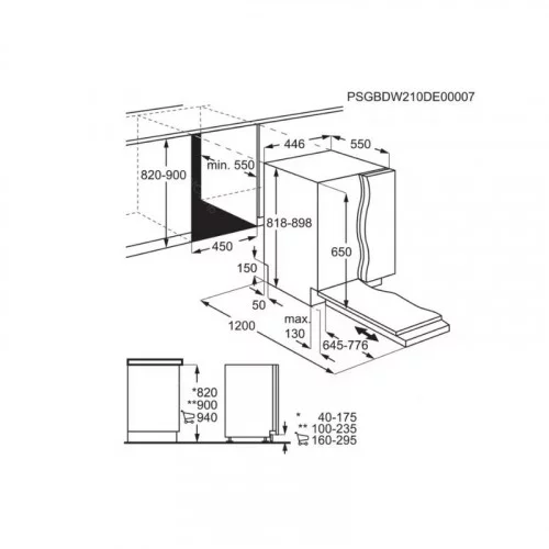 Машина посудомоечная встраиваемая Electrolux EEA 23200L 