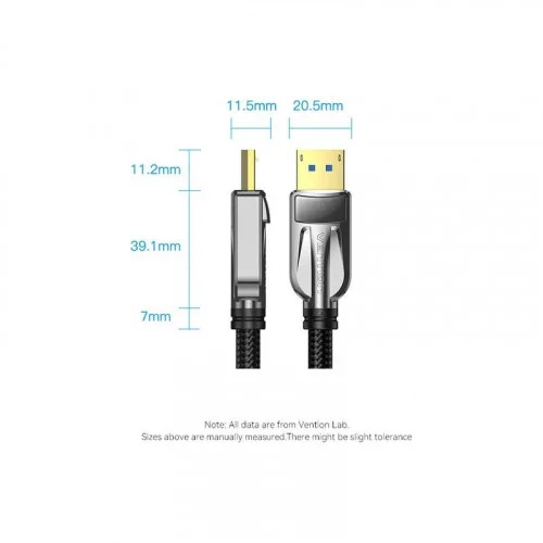 Кабель Displayport - Displayport Vention HGABG v2.1 1.5 метра 